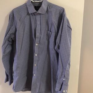 Nautica Plaid Blue dress shirt